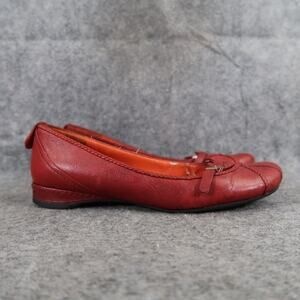 Nine West Shoes Womens 6 Flats Mary Jane Leather Fashion Red Bobbette Boho 90s